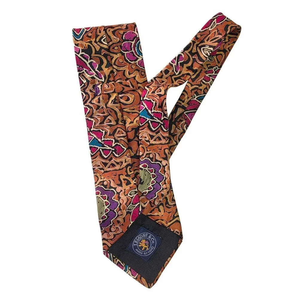 J Blades 90s Handmade 100% Silk Tie 3.75